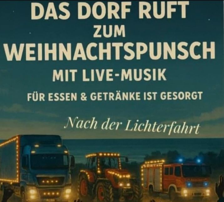 DAS DORF RUFT ZUM WEIHNACHTSPUNSCH DAS DORF RUFT ZUM WEIHNACHTSPUNSCH